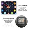 Time Teaching Wall Clock, 14 Inch Early Education Silent Clock with Large Colorful Numbers, Learning Clock for Kids Bedroom