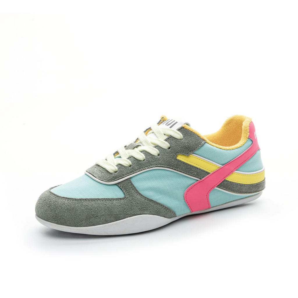 Soft sole soft surface 2025 summer new lace-up collision color matching German training shoes for women, comfortable and breathable flat-soled Forrest