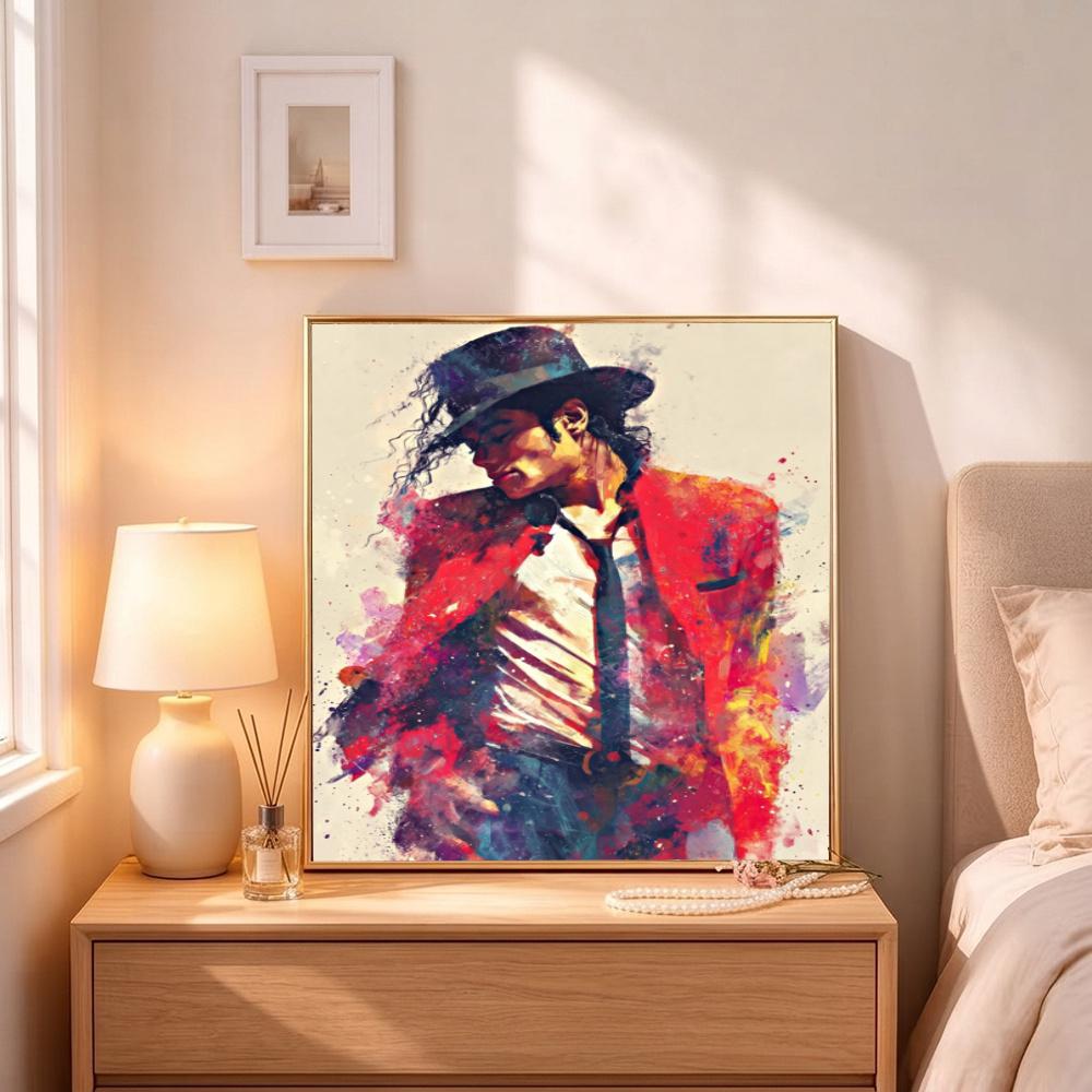 Michael Jackson Pop 5D Diy Diamond Paintings Mosaic Wall Round Diamond Art Painting Kits Embroidery Crystal Accessories Frameless