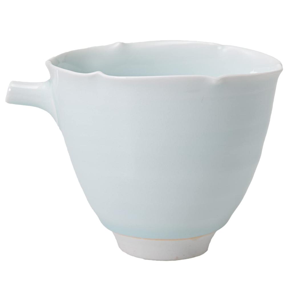 Nishikai Toki Hasami Ware Sake Katakuchi 63906 Cup, Style, Capacity Approx. 200ml, Celadon,
