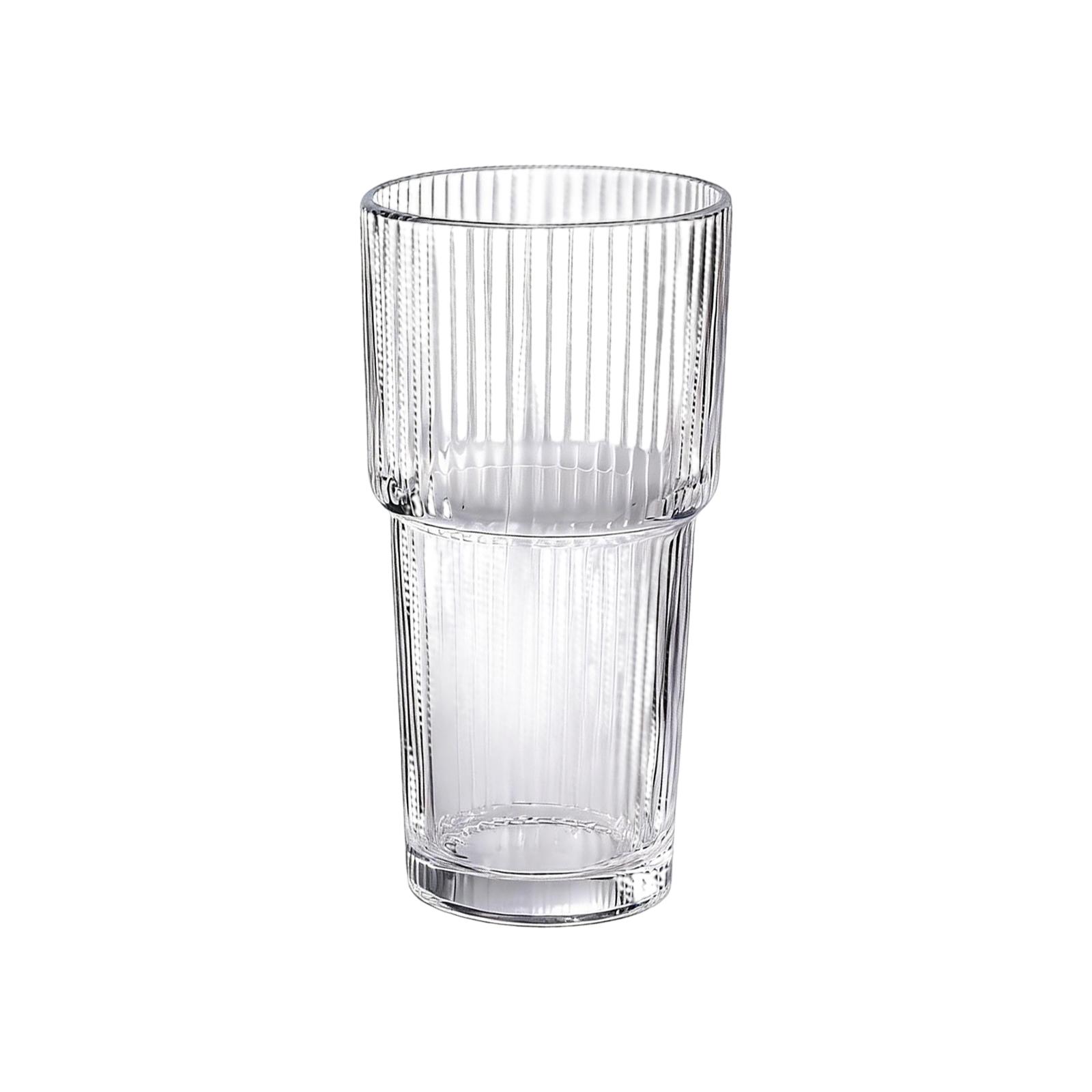 

Stylish And Attractive Coffee Cup, Thickened Glass With Lid And Straw, Featuring Vertical Stripes, Large Capacity, And Trendy Design. One Size бежевий