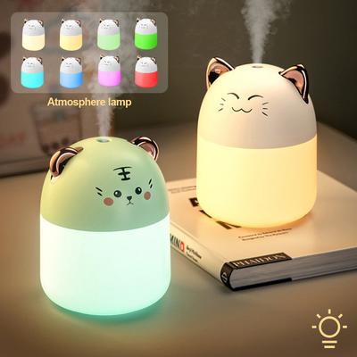 New Desktop Humidifier With Colorful Atmosphere Light 250ml Capacity Cool Mist Aroma Diffuser Home Bedroom Humidifier Purifier