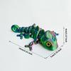 10/14CM 3D Printed Chameleon Figurine Joint Movable Chameleon Model with Simulation Eyes Gradient Color Chameleon Toy Gifts Kids