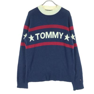 Wool Blend Logo Long Sleeve Sweater S Navy System Men's Used