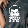 Danger Zone! Archer Inspired T-shirt, Retro Pop Culture Tee, TV Cartoon Shirt