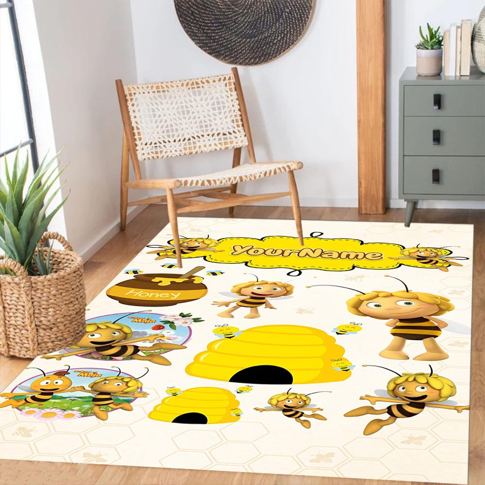 Biene Maja Customize Your Name Area Rug Perfect for Foyer Kitchen Balcony Dining Room Anti-slip Rug Office home decor