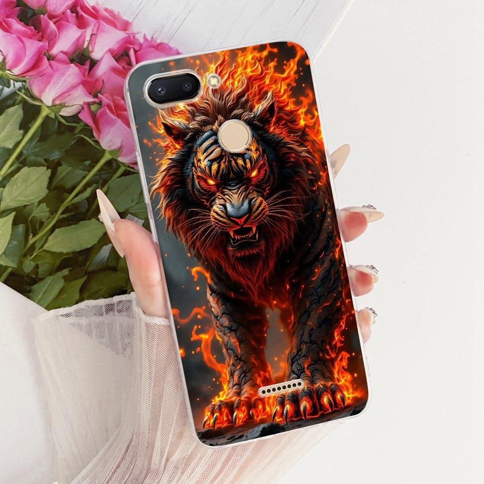 For Redmi 6 Case Cover Transparent Cute Cat Fashion Butterfly Funny Cool Painted Casing M1804C3DH M1804C3DG M1804C3DI