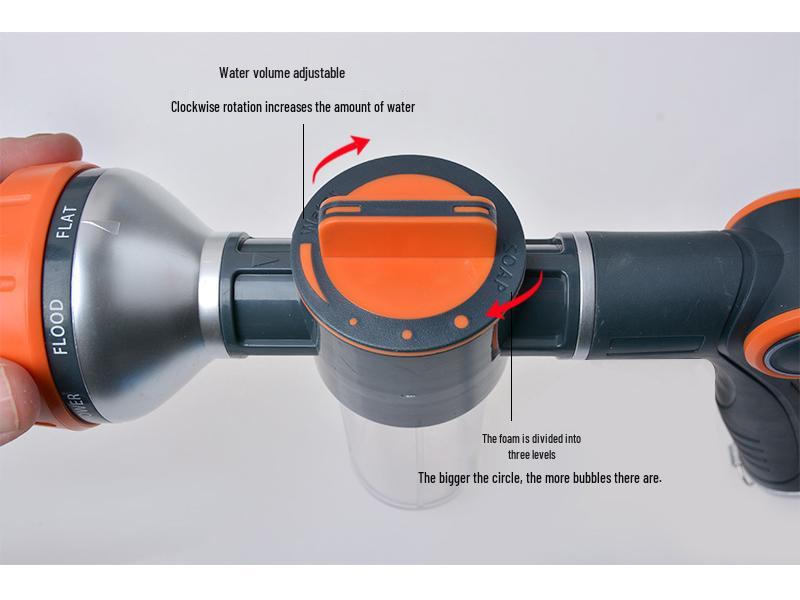 8-in-1 Multifunctional Car Wash and Watering Gun with Thumb Control