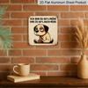 2D Flat - 1pc Vintage Aluminum Metal Sign for Outdoor Wall Decoration, Featuring A Retro Tin Style with A Dog Design That Says 'Always Tired Dog