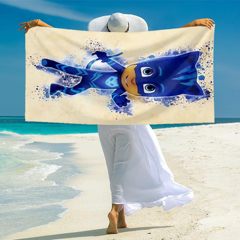 PJ Masks Fashion Beach Towel: Ideal for Summer Adventures Soft, Absorbent and Quick Drying Suitable for Swimming and Bathing