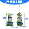 Squirrels Proof Outdoor Bird Feeder Metal Construction Feeding Ports Weatherproof Roof Design For Finches
