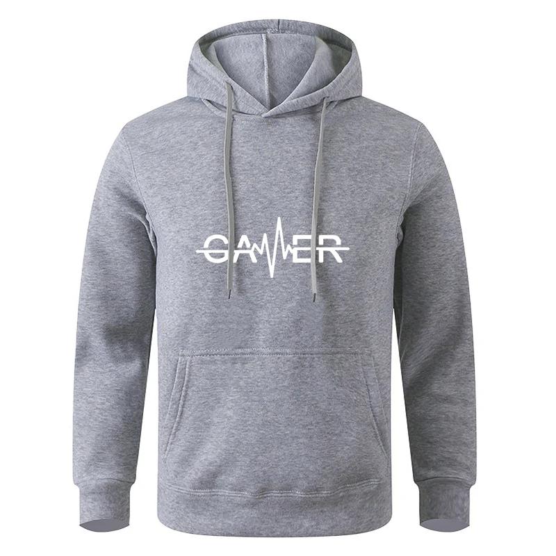 Men's Multi - Color Fashionable Casual Printed Pocket Sports Fitness Sweatshirt Pullover Hoodie