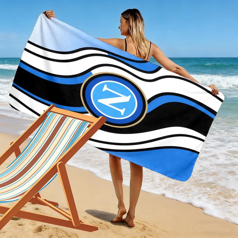 Asciugamano da Spiaggia Stampa Napoli FC, Asciugamano Grande Morbido Asciugatura Rapida per Spiaggia Campeggio Nuoto