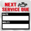 HYBSK 200Pcs Transparent Oil Change/Service Reminder Stickers 2"X2" Premium Quality Clear PET Oil Change Stickers (Black)