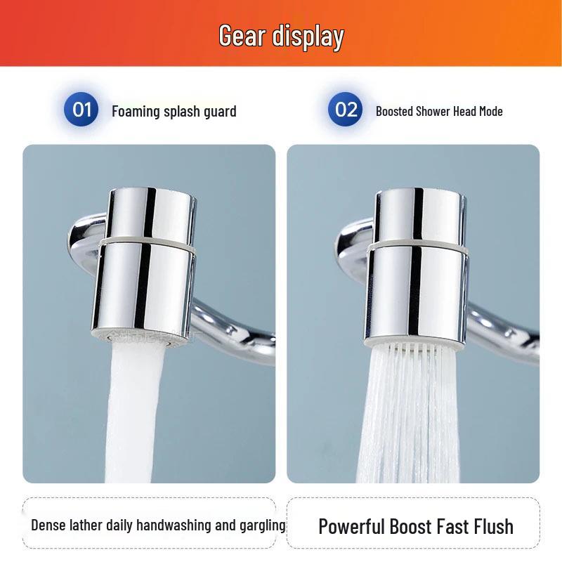 Rotatable Anti-Splash Faucet Aerator Extension Arm