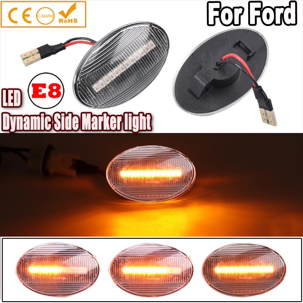 Für Ford Fiesta MK4 1995-2001 KA 1996-2008 Transit 1995 1996 1997 1998-2000 Seitenmarkierungsleuchte Laufender LED-Blinker Blinker