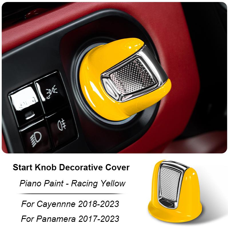 Multi-color Car Ignition Start Engine Stop Button Knob Bracket Decoration Cover For Porsche Cayenne 9YA.1 Panamera 971 2017-2023
