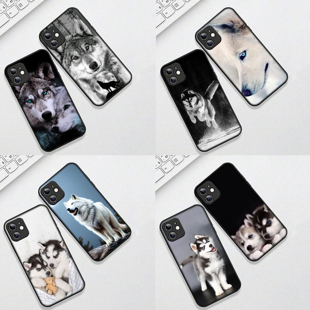 Cover for Samsung Galaxy S25 S24 S23 Fe Ultra Plus S7 Edge A05 A06 A16 A55 A15 A35 Casing Phone Case Husky Dog Wolf Art
