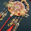 Phoenix Pattern Face Cover Fan Chinese Style Decorative Fan Elegant Bridal Group Fan  Hanfu Party