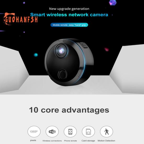 Kamera HDQ15 Mini - kompatybilna z HD, wykrywanie ruchu, widzenie nocne w podczerwieni, 1080P, bezprzewodowa kamera monitorująca