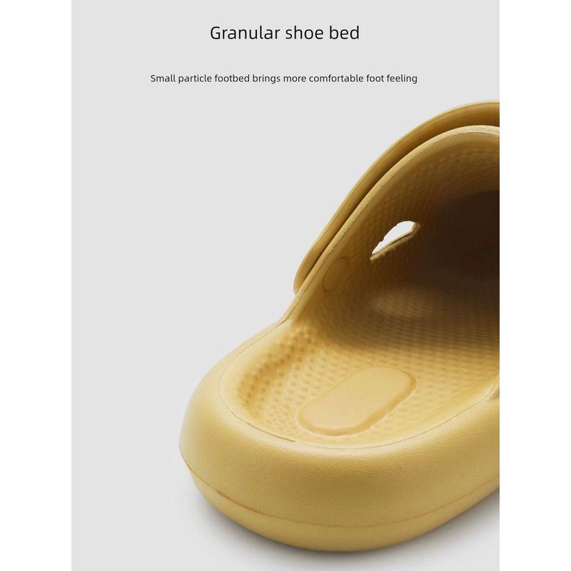 Cartoon Bear Couple Soft Bottom Closed Toe Hole Shoes New Style Poop Feeling Home Outdoor Wear Men and Women Parent-Child Sandals Summer