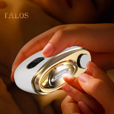 Elektrischer Nagelknipser/Polierer mit LED-Licht, 2 Geschwindigkeiten, wiederaufladbar, 3-in-1, automatische Fingernagelfeile, Maniküre-Trimmer für Babys, Kinder, Erwachsene und Senioren