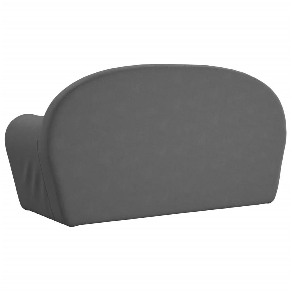 Kids Sleeper Sofa 2 Seater Anthracite Soft Plush