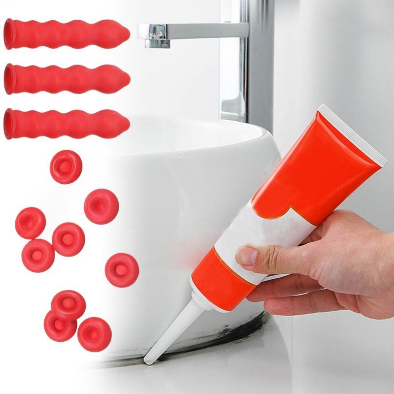 Red Caulk Cap Caulk Saving Sealer Saver for Open Caulking Tube Sealing Preserving Durable Easy To Use DIY Home Repair Tool