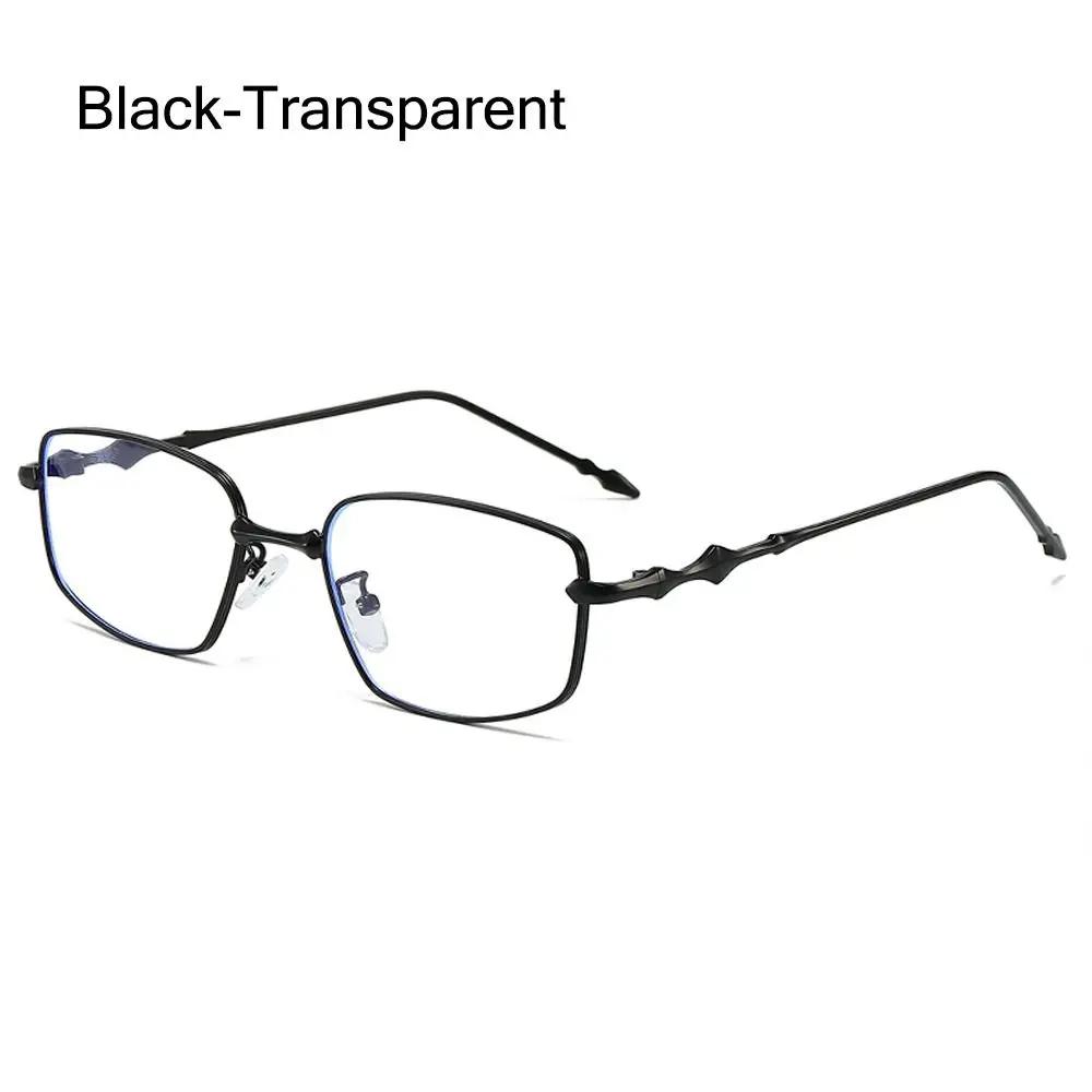 New Fashion Eyeglasses Frames for Women Men Silver Rectangle Glasses Anti Blue Light Small Square Sunglasses with Metal Frame