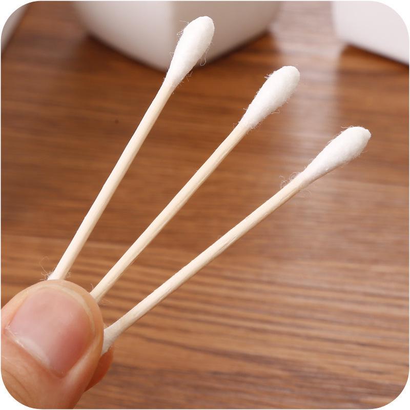 100 Double-Headed Cotton Swabs: Disposable Makeup Remover & Ear Cleaning Cotton Swabs In a Bag