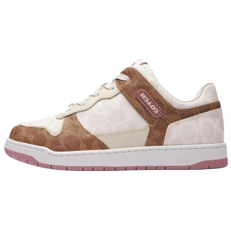 

Coach C201 Кожаные кроссовки с круглым носком на шнуровке, низкие, женские, розовые CW891-P7M 38