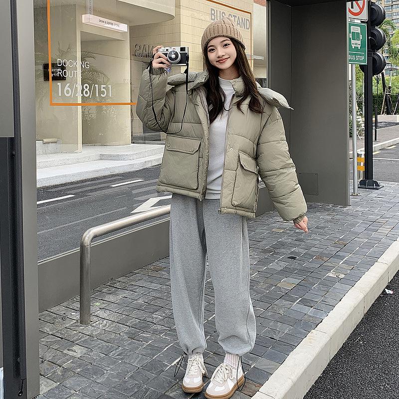 

2023 Winter Casual Hooded Cotton Jacket - Short, Cold-Proof & Petite Fit M