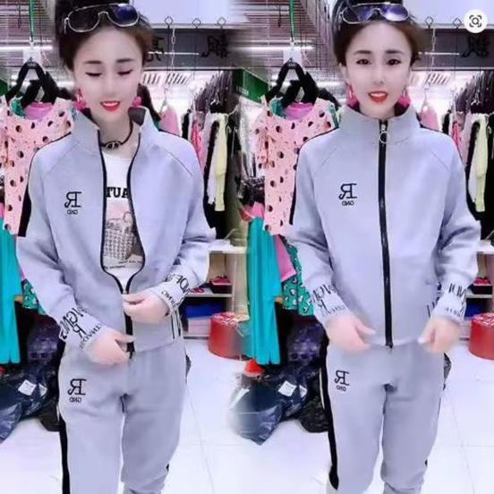 Women's Sportswear Suit Autumn Spring Casual Fashion Korean Slim Coat Long Sleeve Sweater + Pants Two Piece Set for Women