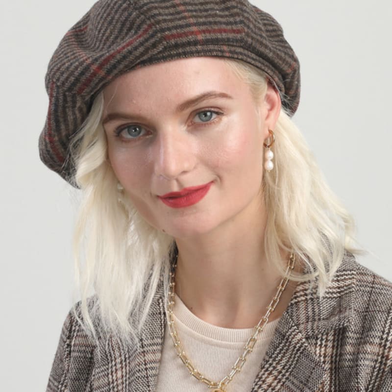 MAIA Wool Beret-D Brown