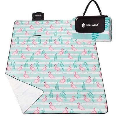 Picnic Blanket - SPRINGOS® - Flamingos - 200 X 200 Cm - Waterproof - Foldable and Portable
