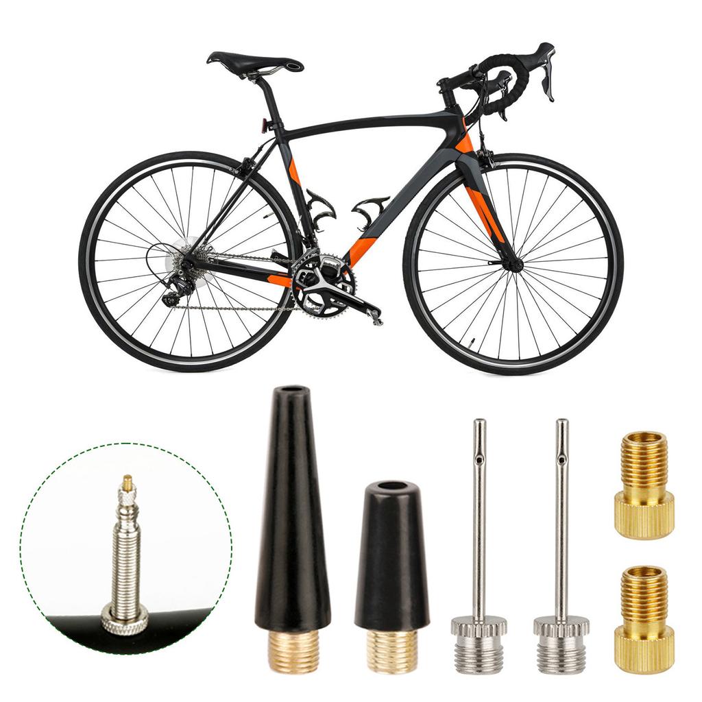 Road Bike Valve Adapter Bike Tire Valve Adapter Ball Pump Needles Inflation Nozzle Air Inflator Adaptor Bike Pump Tool