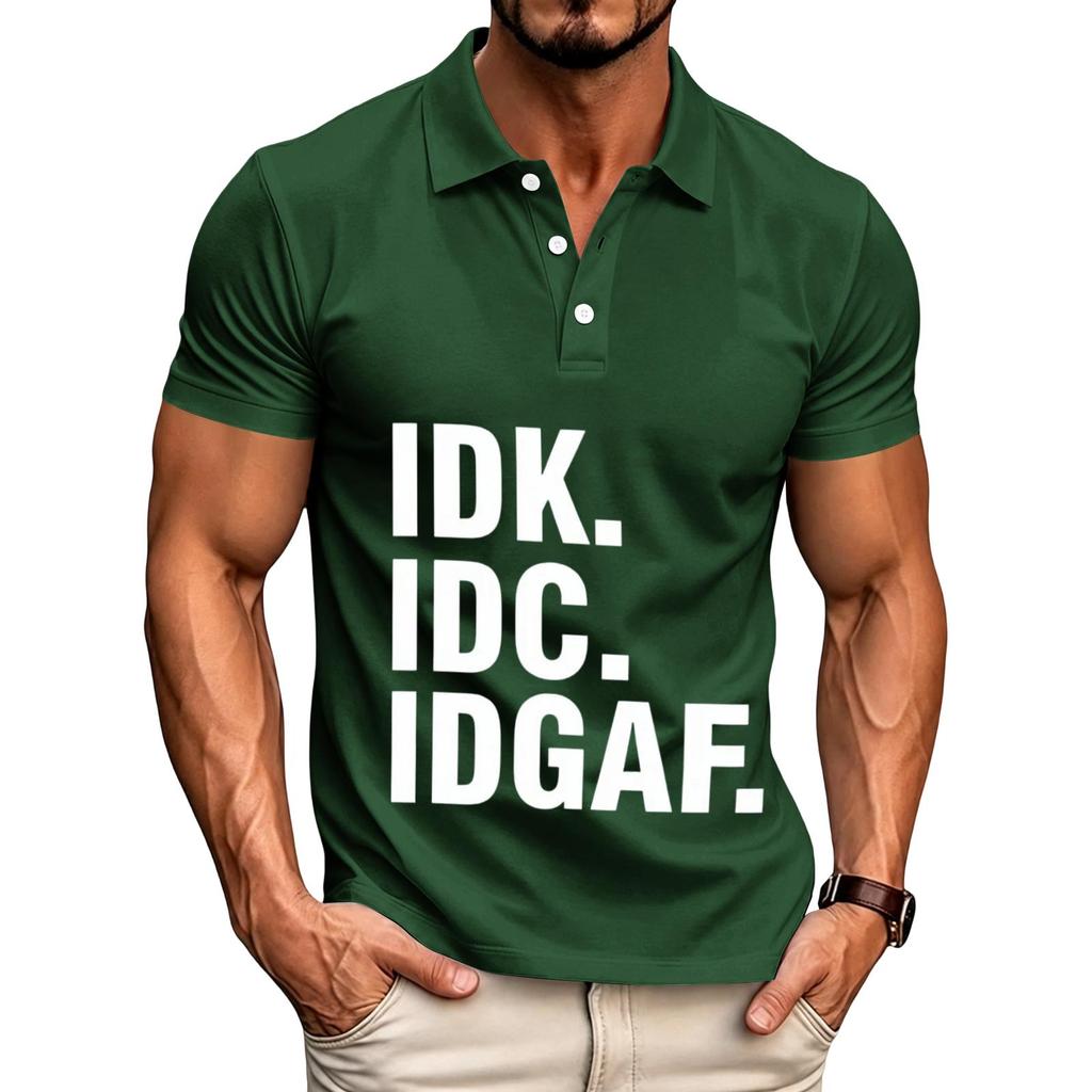 Men's Casual Letter Print Short Sleeve T-Shirt for Everyday Wear
