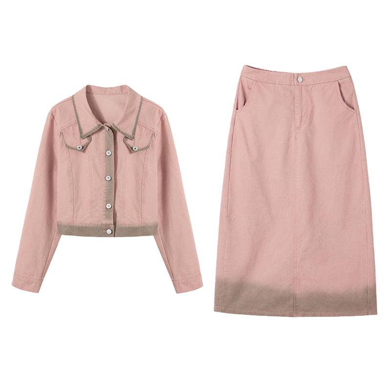 2025 Spring Gradient Denim Two-Piece Set for Women - LU8931
