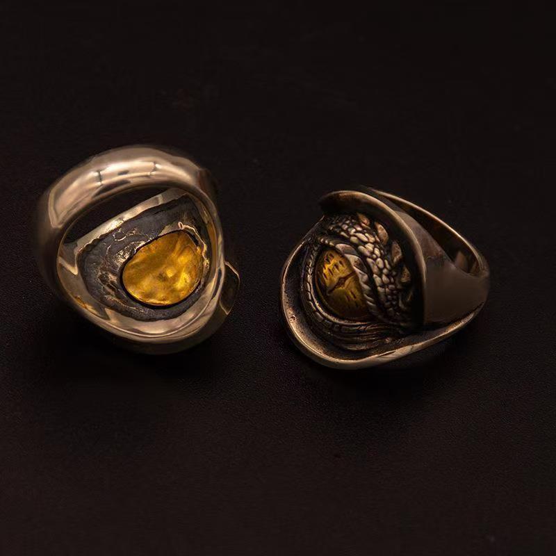 Dragon Eye Ring Thick Men's Ring Birthday Gift Eye of Wisdom Devil's Eye Ring