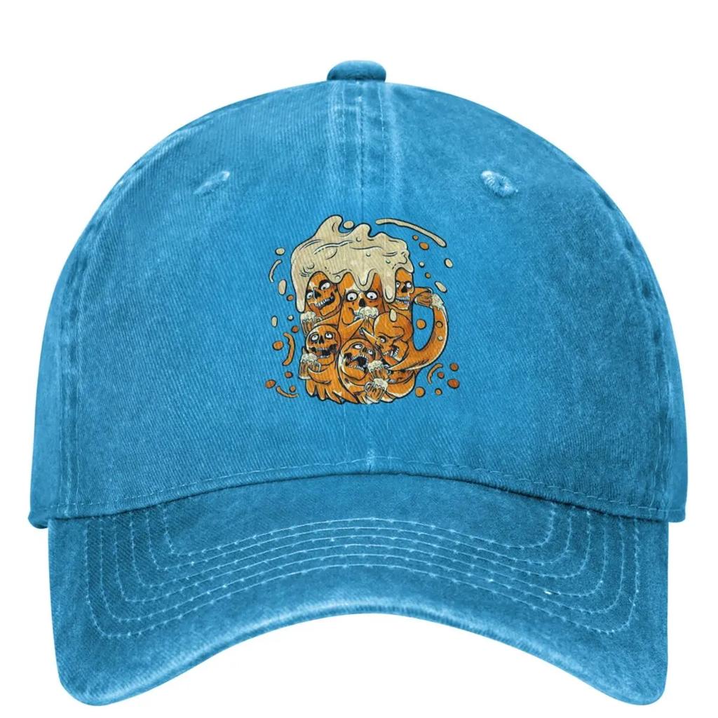 Beer Spooky Halloween Funny Oktoberfest Baseball Cap Outdoor Sports High Quality Trucker Hat Unisex Unisex Sunshade Baseball Caps