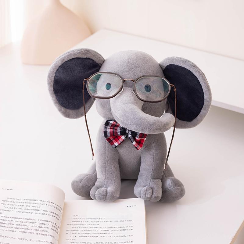 25cm Sleeping Elephant Doll Pink Grey Elephant Plush Toy for Children Birthday Present Holiday Gifts