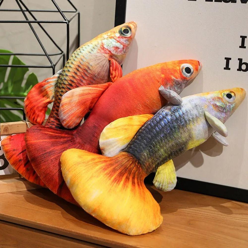 Cartoon Simulated Guppy Plush Toys Stuffed Animal Fish Anime Pillow Dolls  Home Decoration