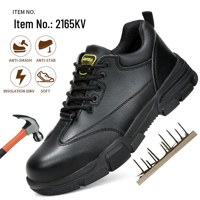 Insulated 10KV Electrician Shoes, Fleece-Lined, Wear-Resistant, Anti-Smash & Anti-Puncture Safety Shoes, Comfortable Protection for Men.