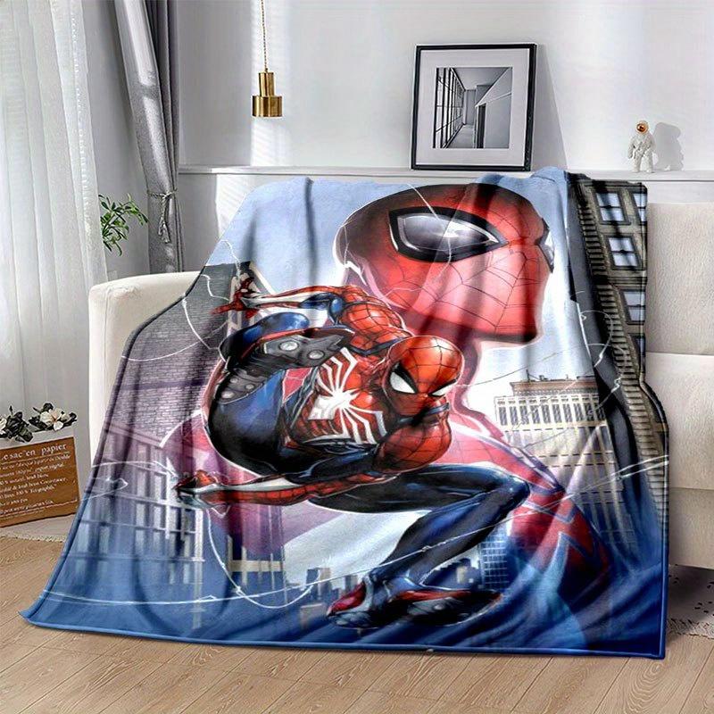 Spider-man Cute Printed Blanket Rectangular Soft Comfortable Modern Style Polyester