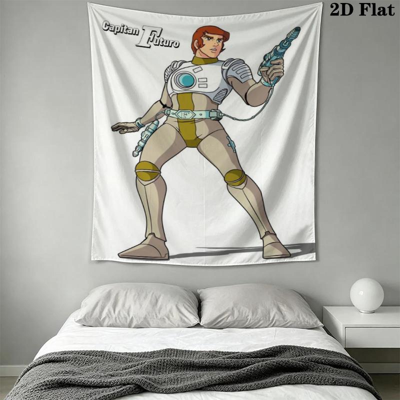 Captain Future Wall Tapestry Aesthetic Wall Hanging Printed Fabric Blanket Decorative Tapestries for Bedroom Living Room Home Decor