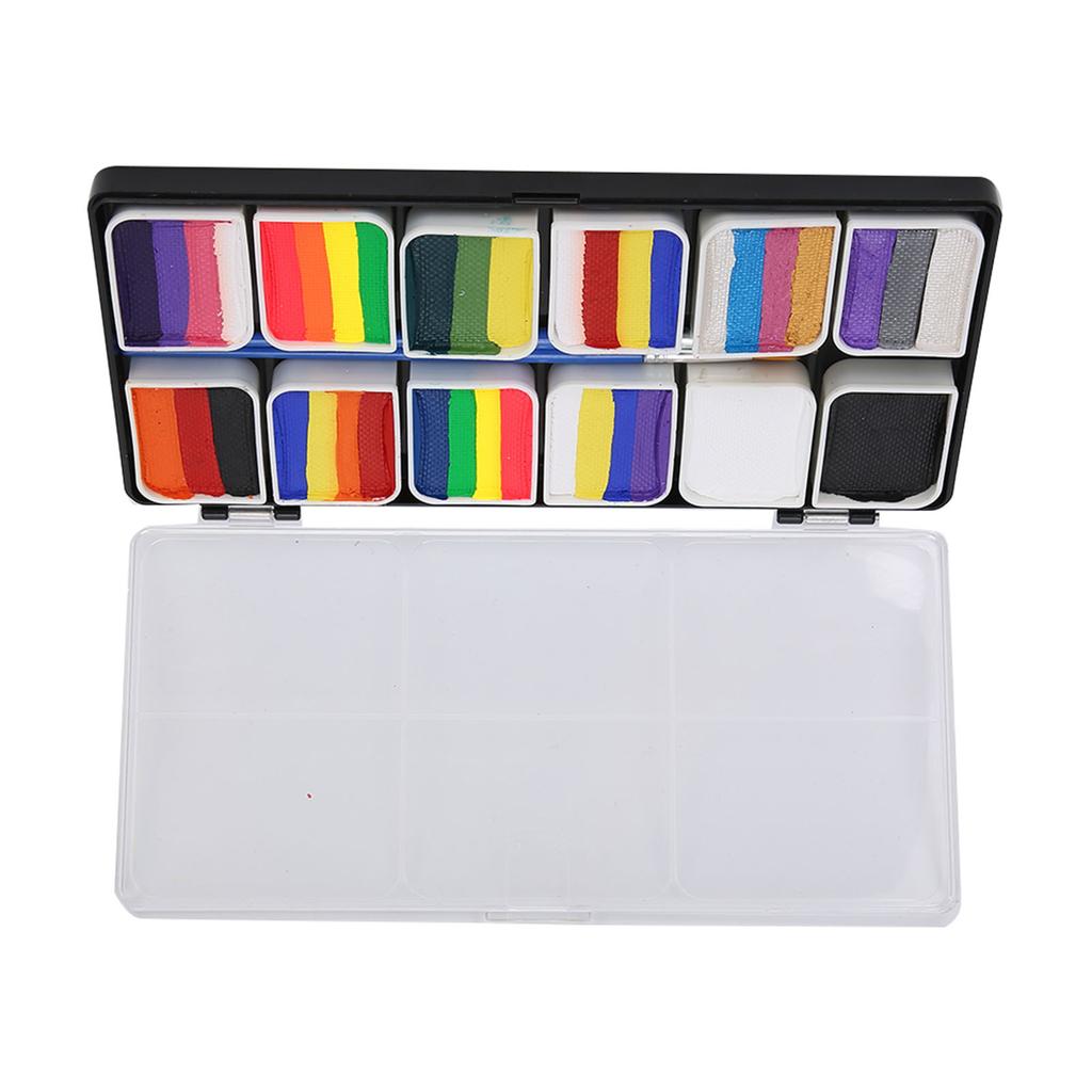 12 Colors Face Body Paint Water Based Halloween Party Ball Game Fan Fancy Body Art Makeup Pigment