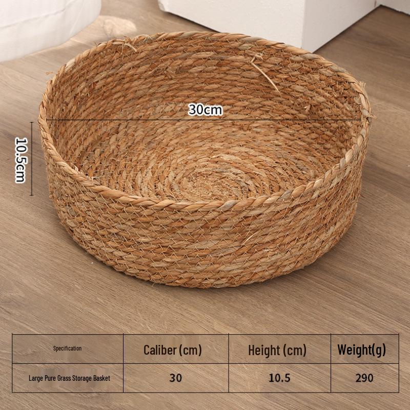 Rattan Decorative Woven Storage Basket for Fruit and Snacks