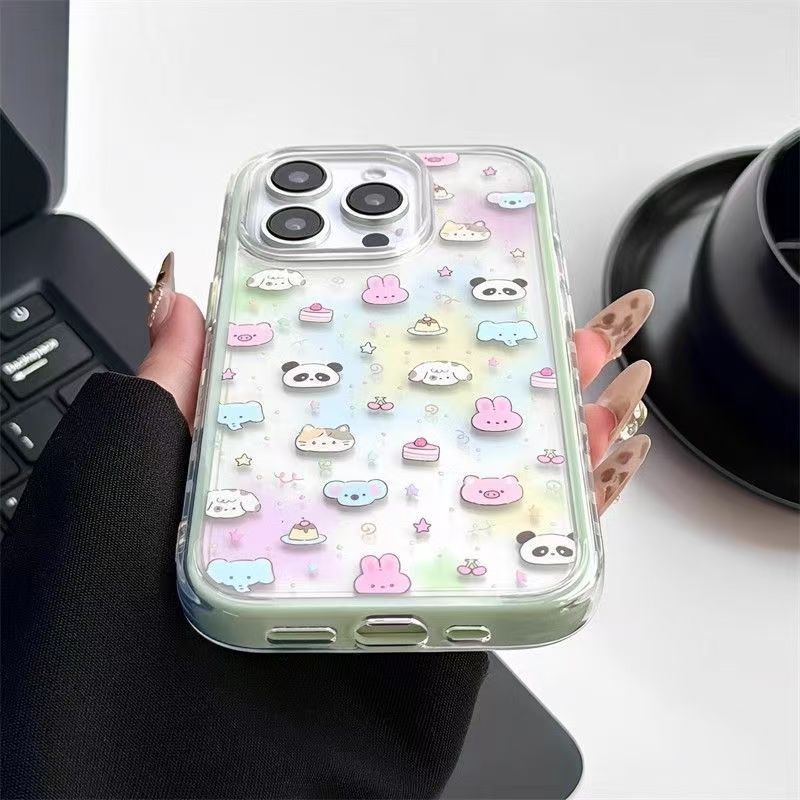Small Animal Cake 3-in-1 Colorful Suitable for Apple 16/15iphone13/XR/MAX Huawei Mobile Phone Case