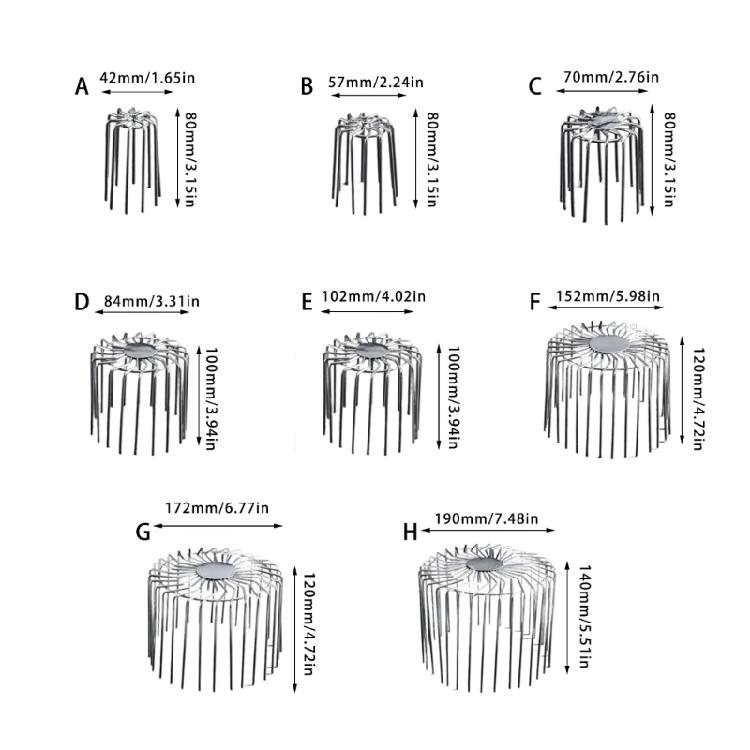 Outdoor Balcony Drainage Cover Stainless Steels Pipe Guard Leaf Debris Trap Downpipe Strainer Rain Pipe Caps Enduring