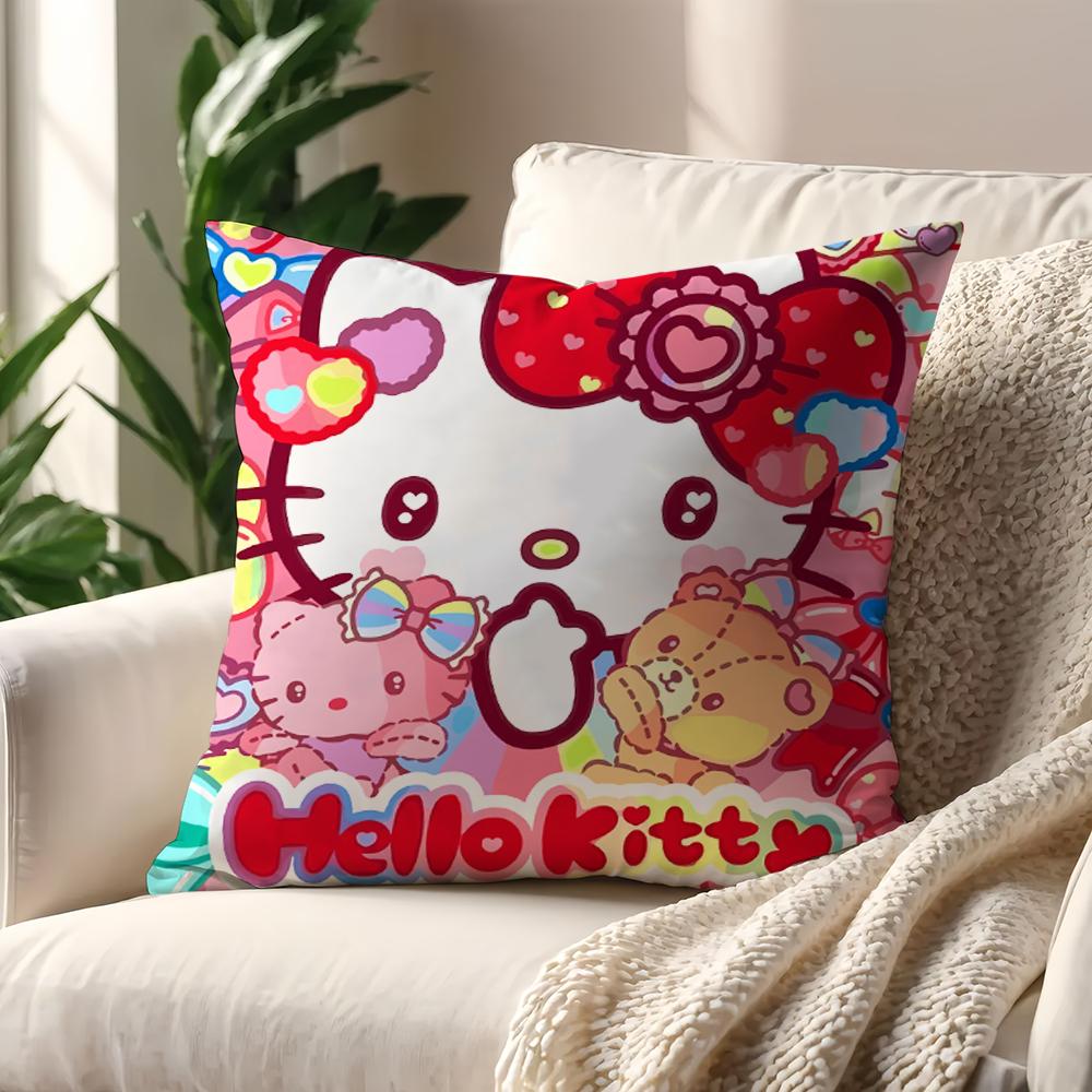 Kawaii HHello KKitty cushion cover For Pillow Printing Sofa Decoration Home Car Room Coffee Shop Office Nordic Simplicity